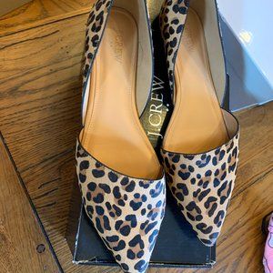 J.CREW ZOE CALF HAIR D'ORSEY FLATS SZ. 10